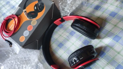 CATASSU Earphone Bluetooth Headphones Over Ear Stereo Wireless photo review