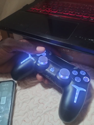 GAMINJA RGB Light Wireless Game Controller For PS4 photo review