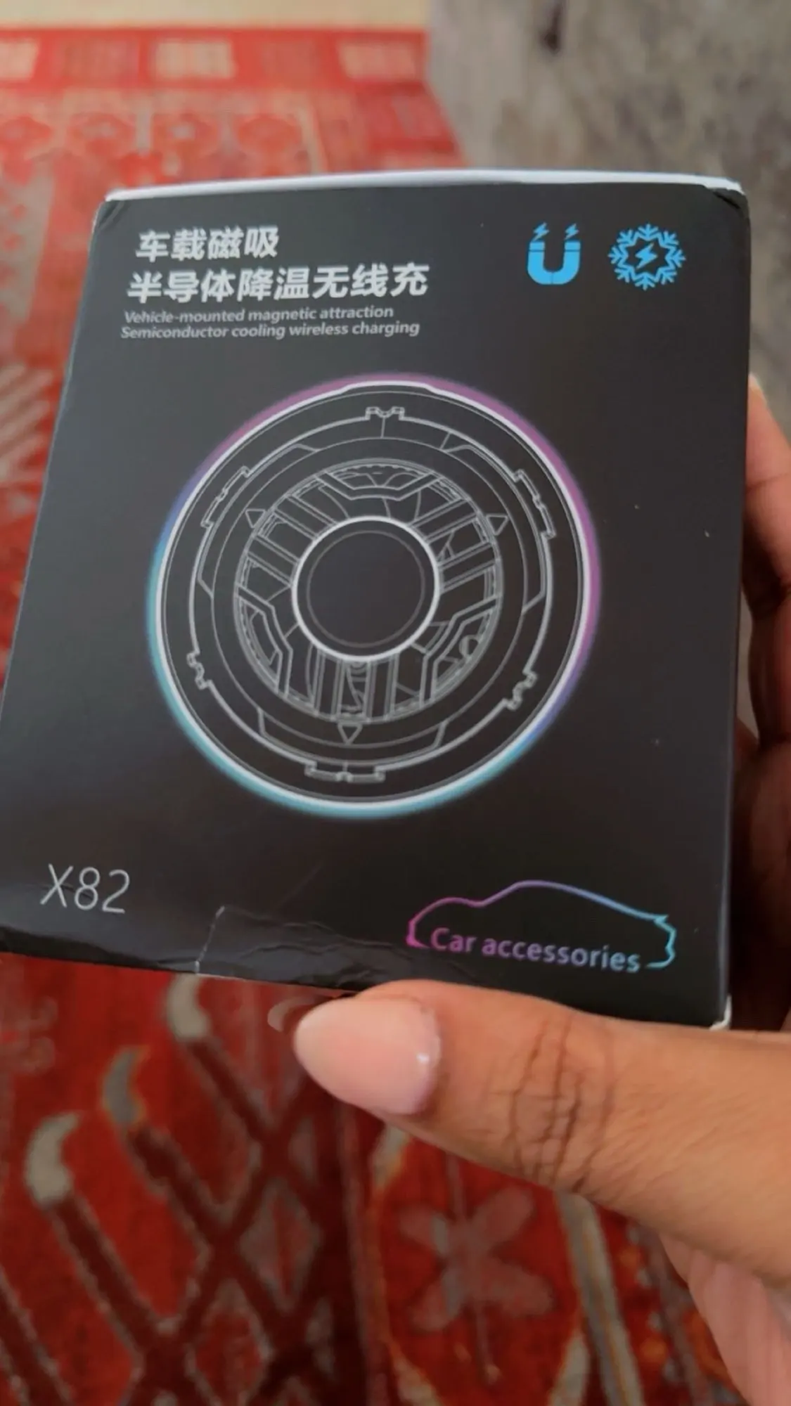 ice Cooling Magnetic Wireless Car Charger Stand for photo review