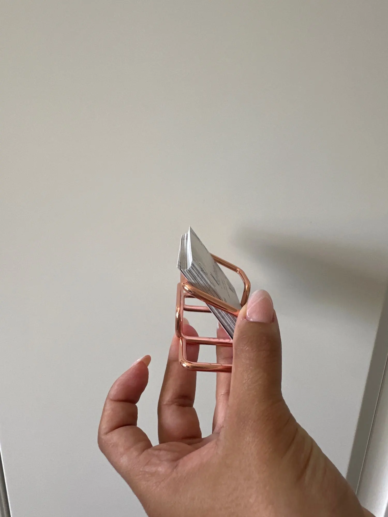 Business Card Holder Desk Bracket Cards Organizer Office photo review