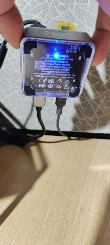 ORICO Transparent Usb C Hub 4 Port Expansion photo review