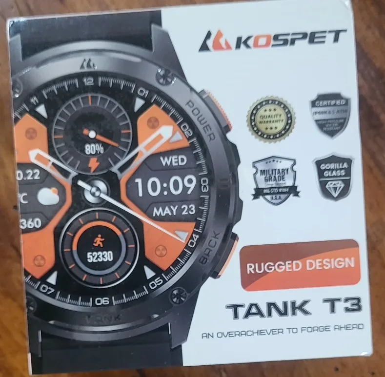 Original KOSPET TANK T3 Smart Watch For Men photo review