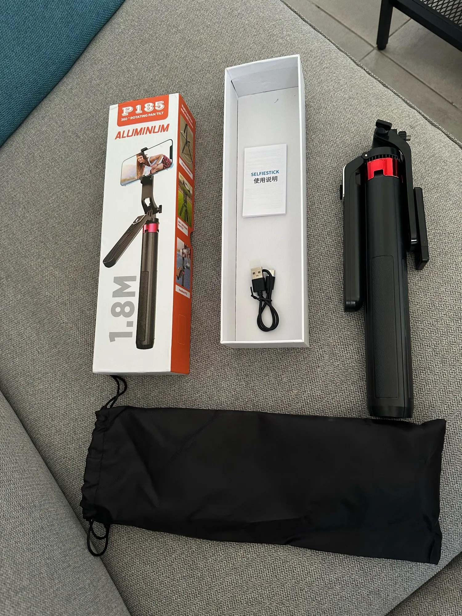 Portable camera tripod with wireless remote control and photo review