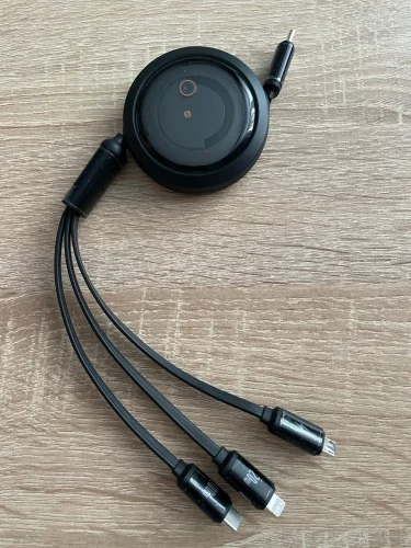 Baseus 3 In 1 Retractable Phone Data Cable photo review