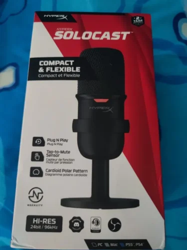 HyperX SoloCast Gaming Microphone Pro Electronic Sports Tap-to-Mute photo review