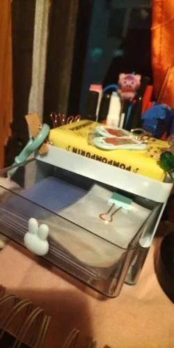 Small Desk Organizer With Drawer, Office Desktop Storage photo review