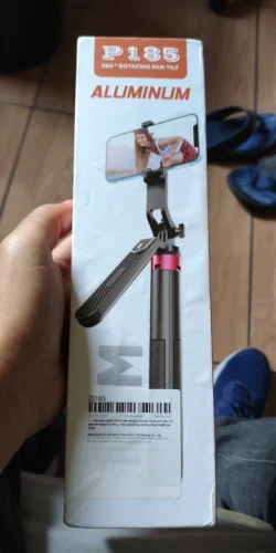 Portable camera tripod with wireless remote control and photo review