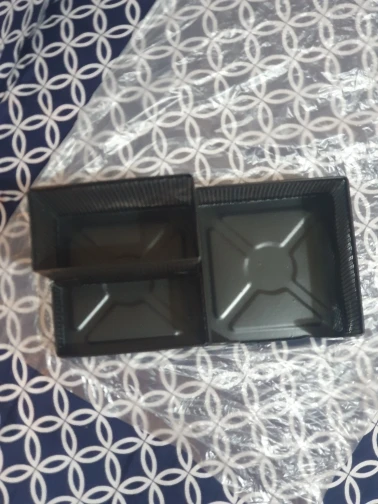 Black Mesh Desk Organizer - 3 Compartments with photo review