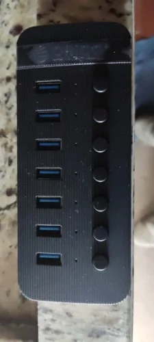 ORICO USB3.0 Hub Aluminum Industrial 7-Port Splitter Split photo review