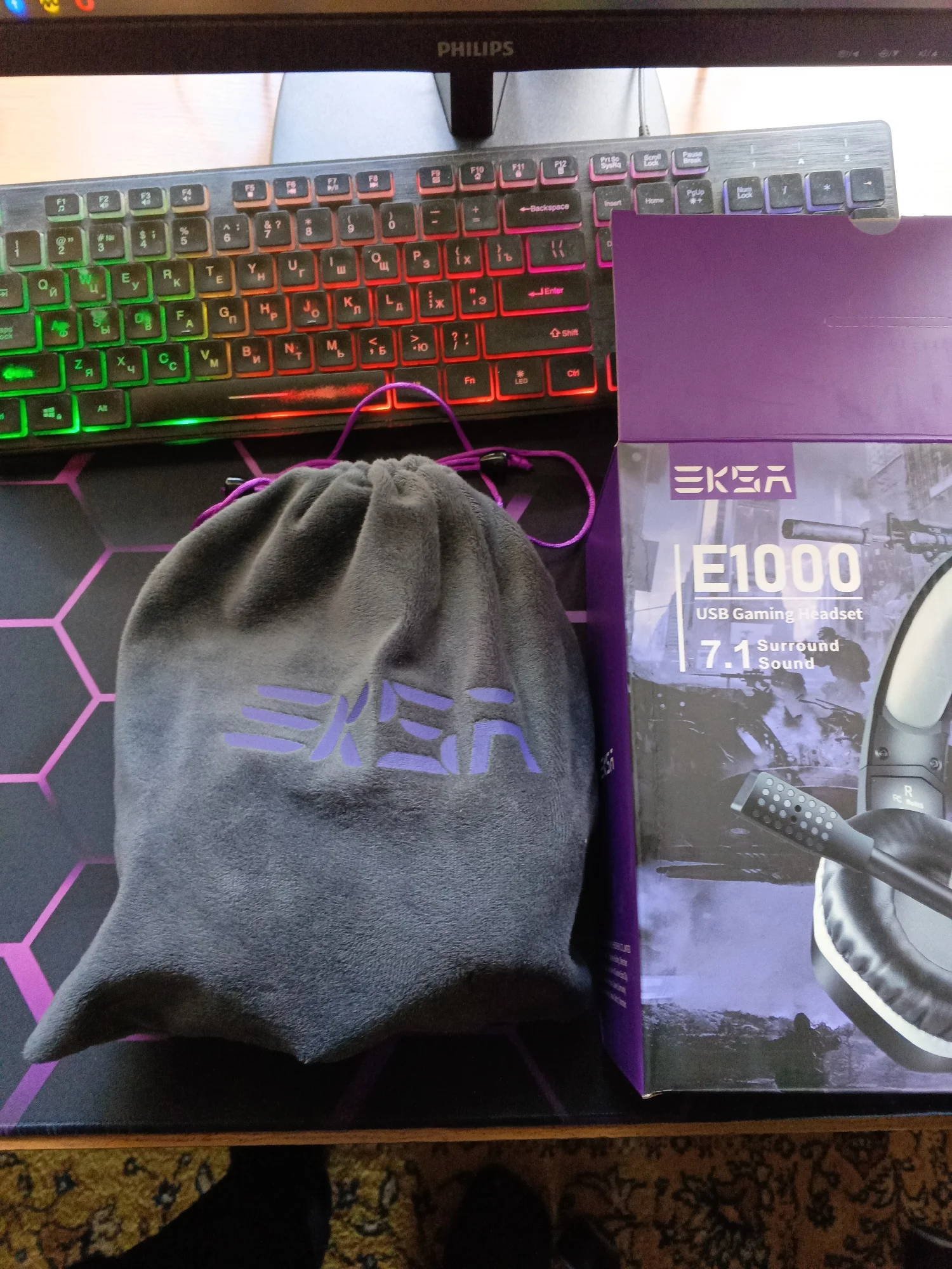 Gaming Headphones For PC/PS4/PS5 EKSA E1000 7.1 Surround photo review