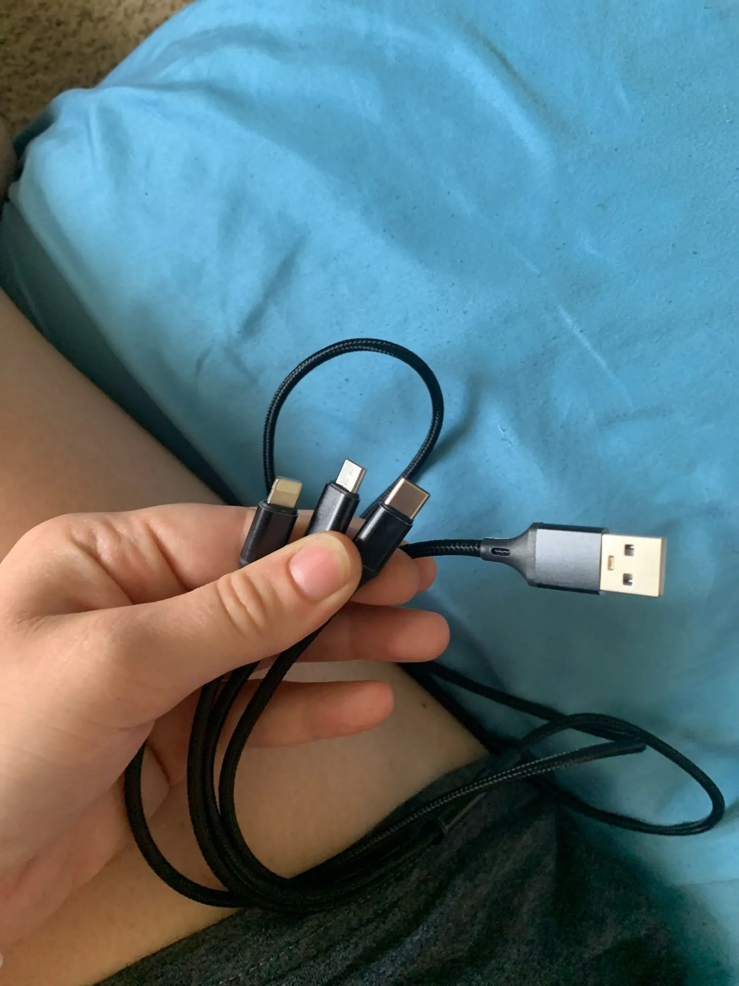 3In1 Fast Charging Cable Cord For iPhone Xiaomi photo review