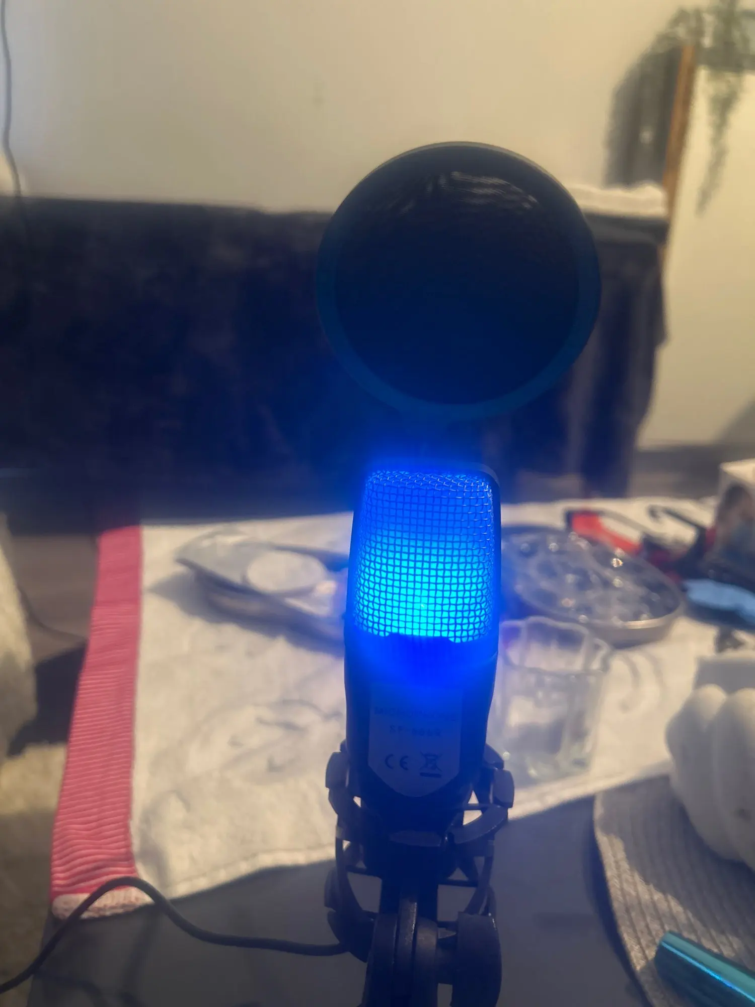 USB Microphone RGB Microfone Condensador Wire Gaming Mic photo review