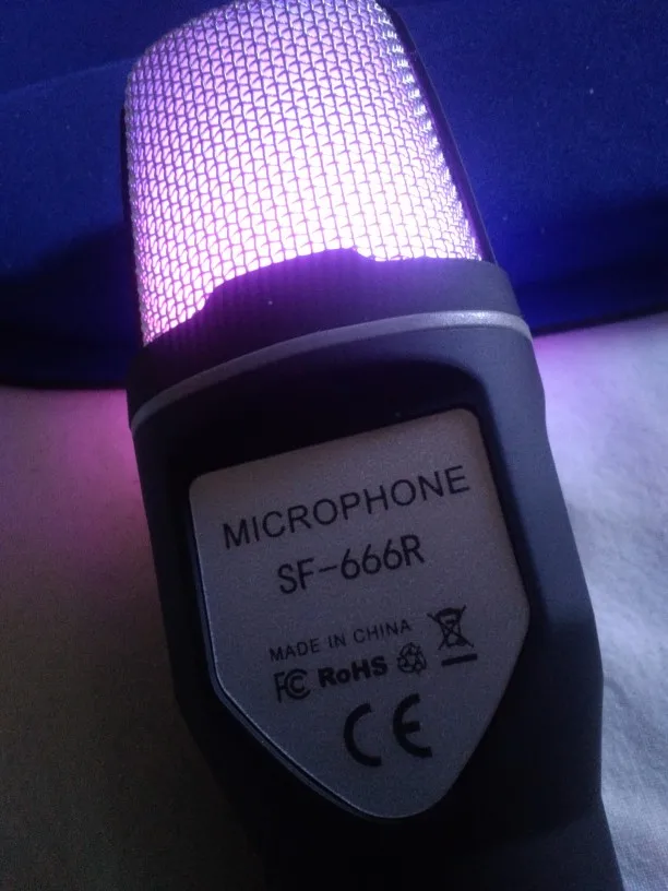 USB Microphone RGB Microfone Condensador noise reduction Wire photo review