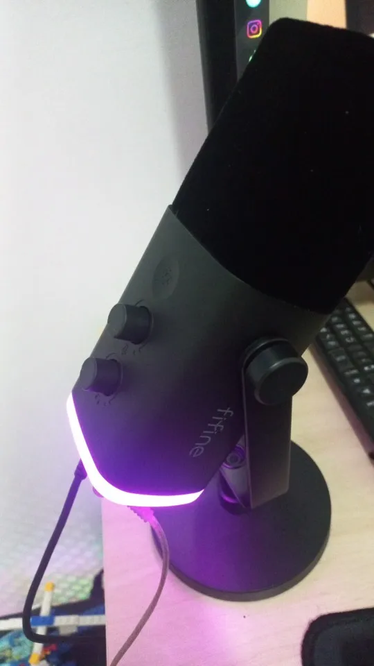 FIFINE USB/XLR Dynamic Microphone with Touch Mute Button,Headphone photo review