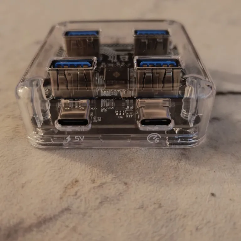 ORICO Transparent Usb C Hub 4 Port Expansion photo review