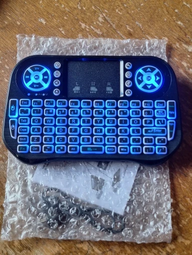 Bluetooth Wireless Mini Keyboard Backlit 2.4G USB English photo review