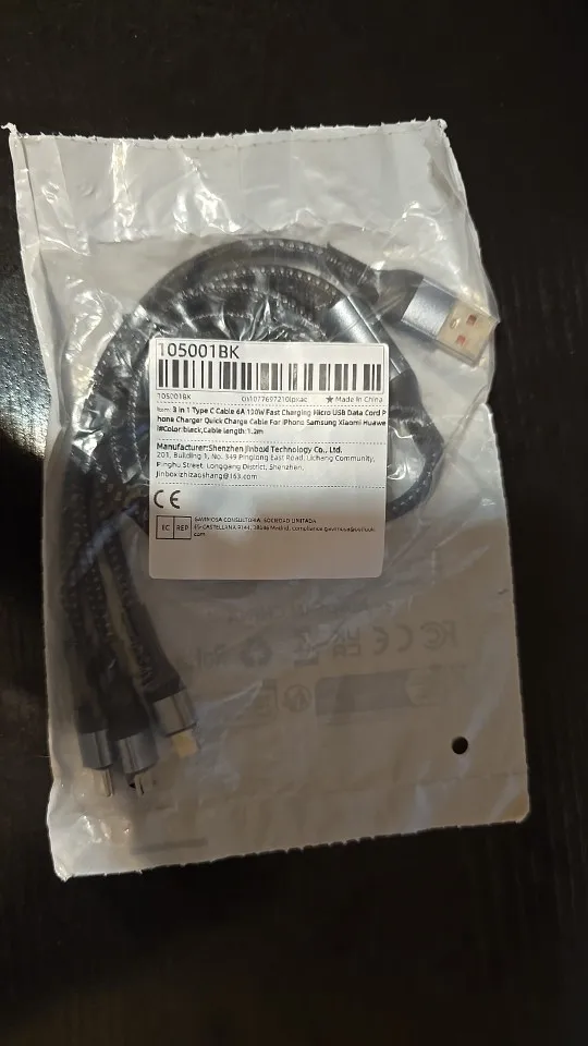 120W 3-in-1 USB Fast Charging Cable For iPhone photo review