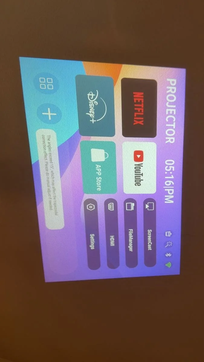 HUAWEISHI 4K Projector Android Native Portable 1080P Auto photo review