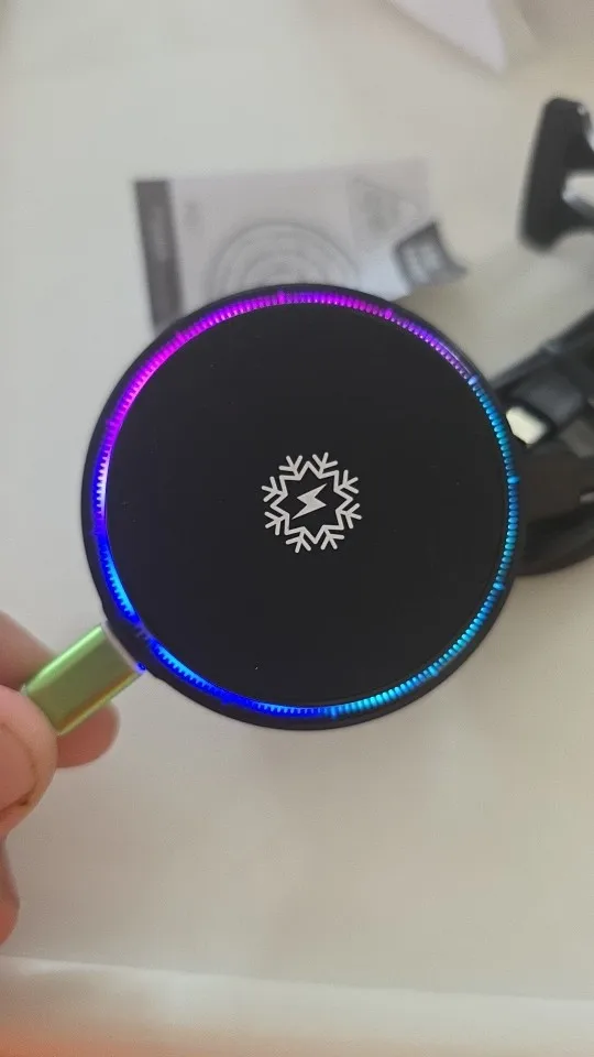 ice Cooling Magnetic Wireless Car Charger Stand for photo review