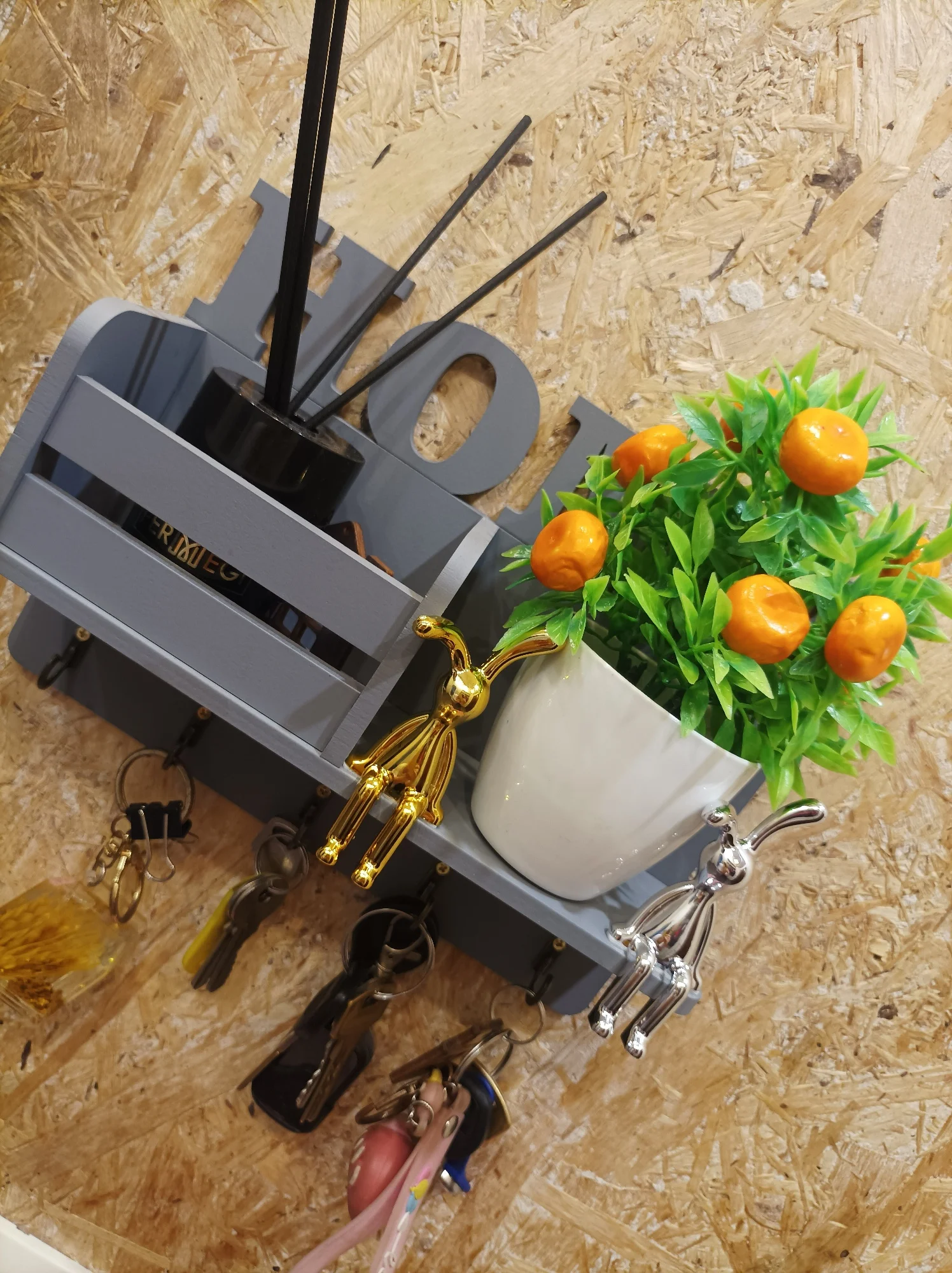 2PC Long-Eared Rabbit Double Statue Cartoon Decoration Accessories photo review