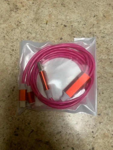 Glowing LED 3 IN 1 Cable For Samsung photo review