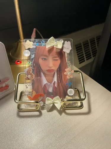 Business Card Holder Desk Bracket Cards Organizer Office photo review