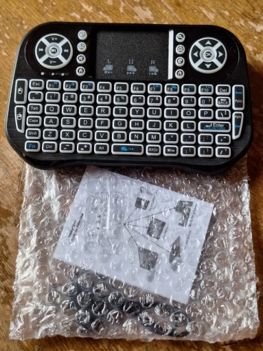 Bluetooth Wireless Mini Keyboard Backlit 2.4G USB English photo review