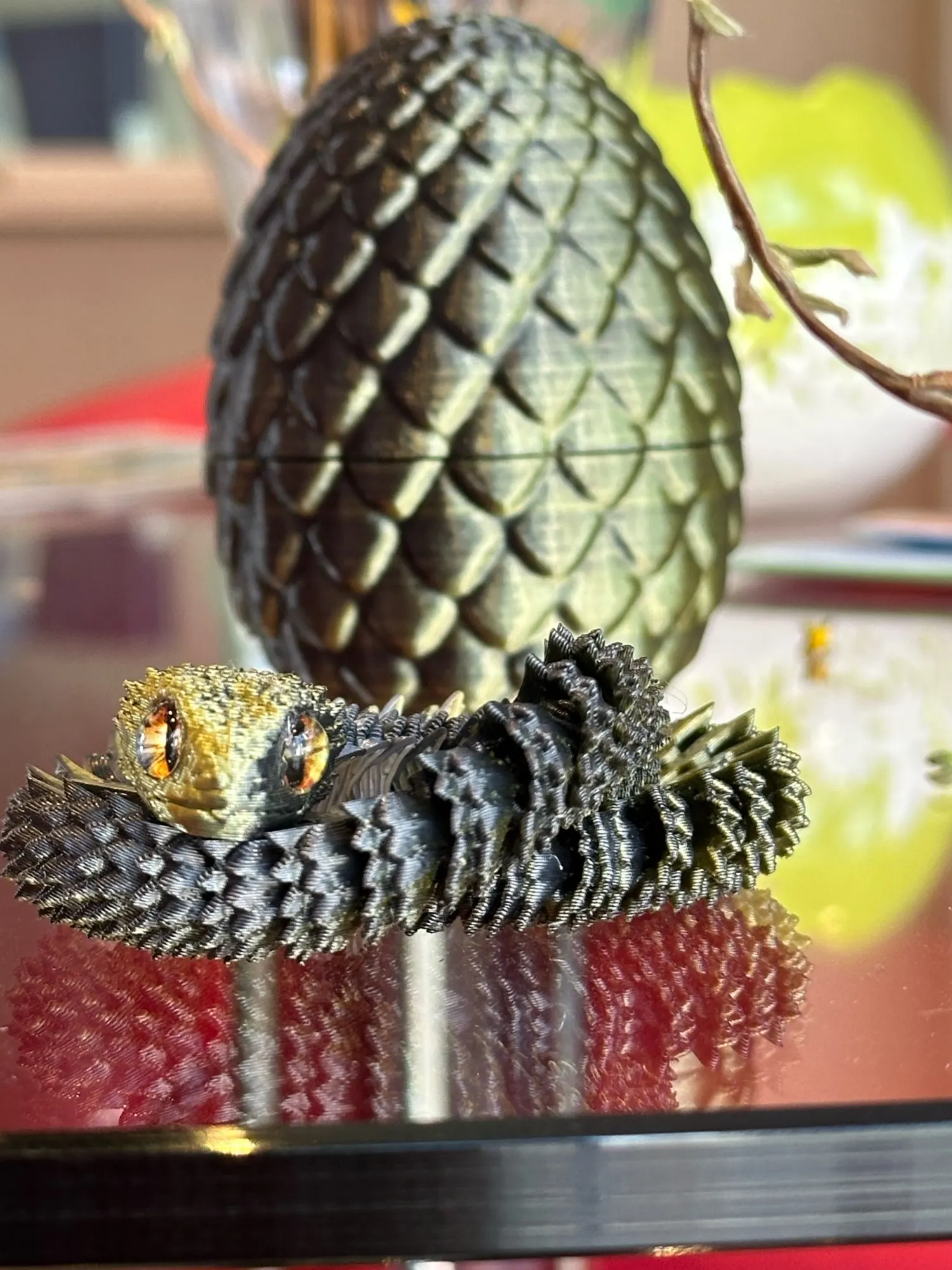 3D Printed Snake with Egg Joint Mobility Simulate photo review