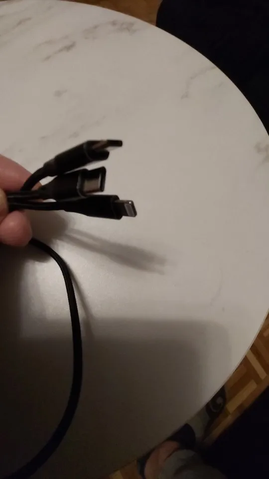 3-in-1 Fast Charging Cable Micro USB/Type C/Lightning 2A photo review