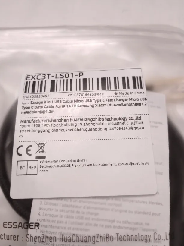 Essage 3 in 1 USB Cable Micro USB photo review