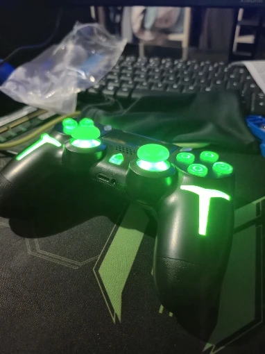 GAMINJA RGB Light Wireless Game Controller For PS4 photo review