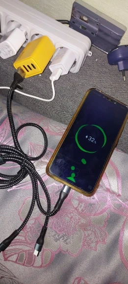 120W 3-in-1 USB Fast Charging Cable For iPhone photo review