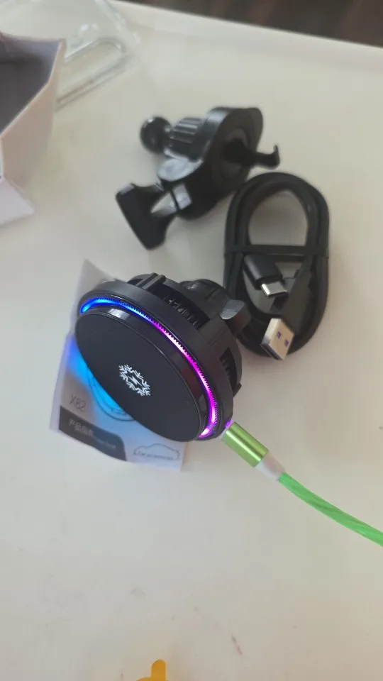 ice Cooling Magnetic Wireless Car Charger Stand for photo review