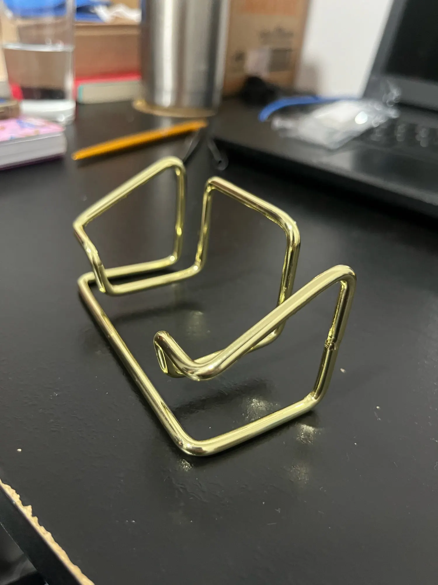 Business Card Holder Desk Bracket Cards Organizer Office photo review