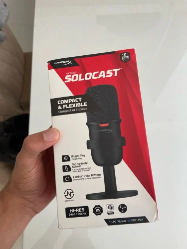 HyperX SoloCast Gaming Microphone Pro Electronic Sports Tap-to-Mute photo review