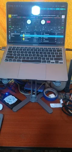 Foldable Laptop Stand 360°Rotation Notebook Table Aluminum Alloy photo review