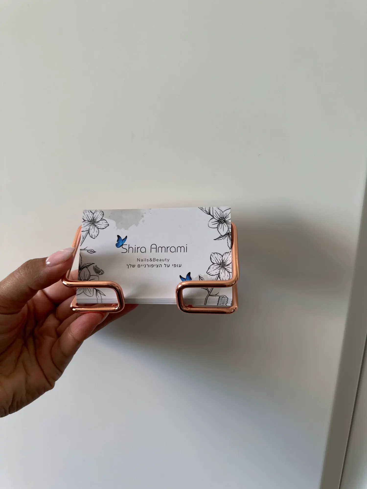 Business Card Holder Desk Bracket Cards Organizer Office photo review