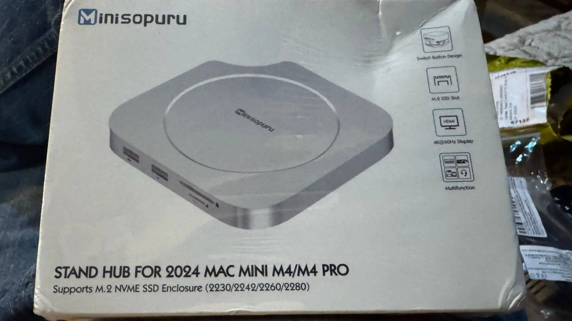 Minisopuru Mac Mini M4 Hub Dock Stand With photo review