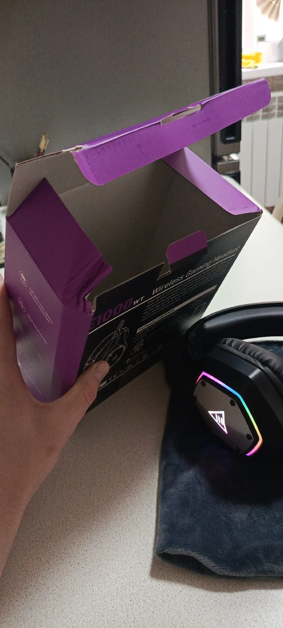 EKSA 2.4GHz Wireless Headphones E1000 WT 7.1 Surround photo review