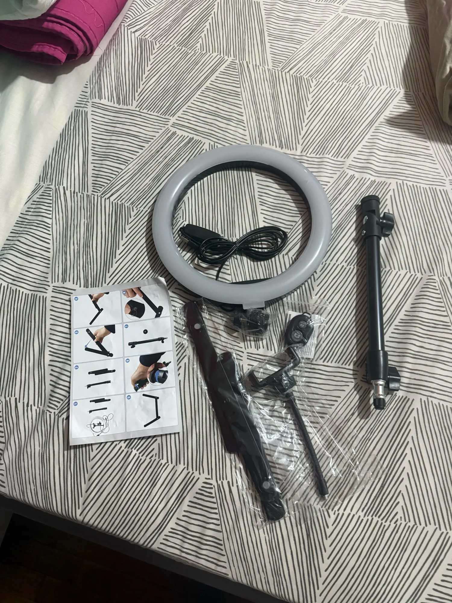 26CM Photography Lighting Phone Ringlight Tripod Stand Photo photo review