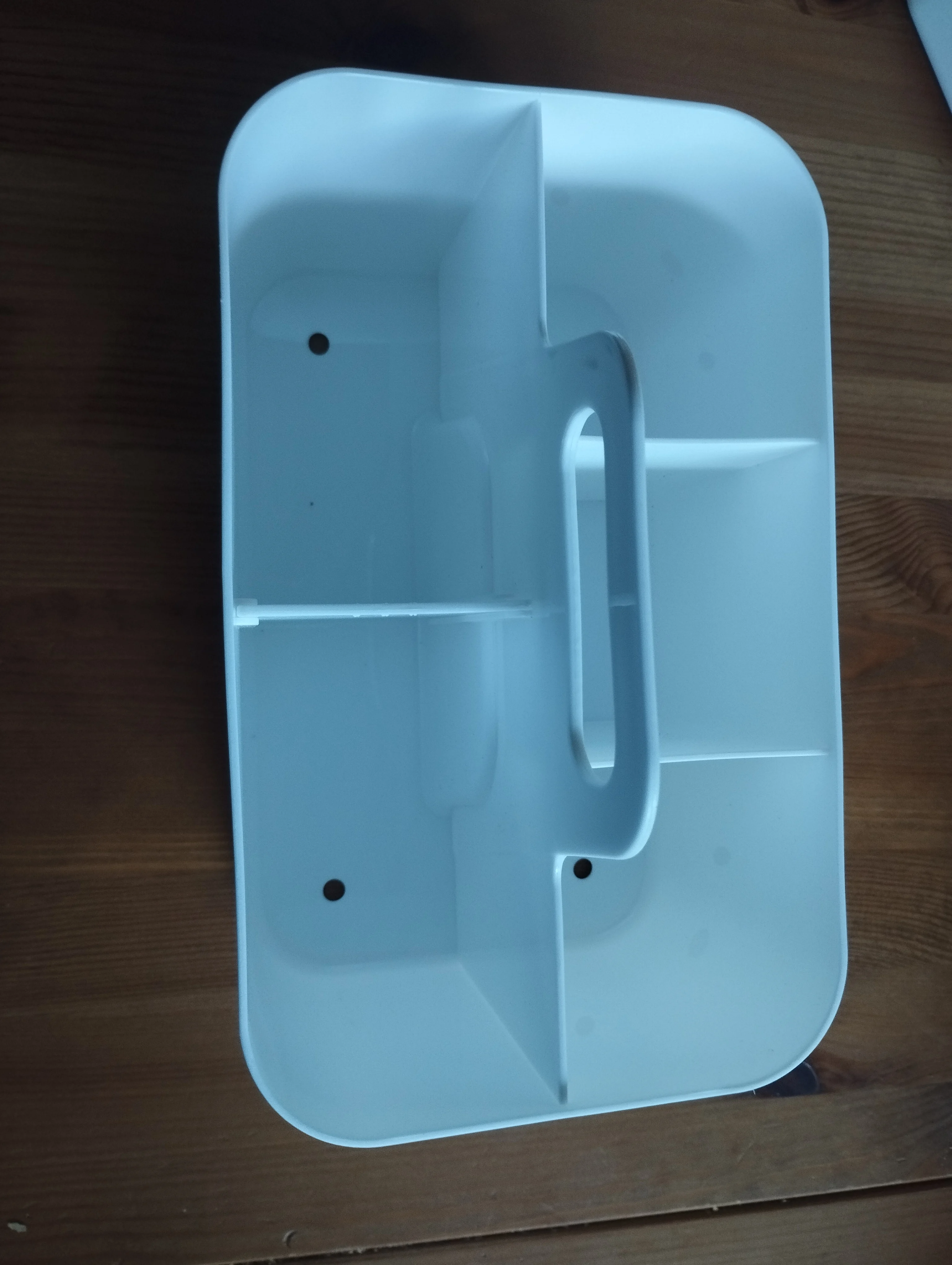 5-Compartment Plastic Storage Basket with Handle, Portable Office photo review