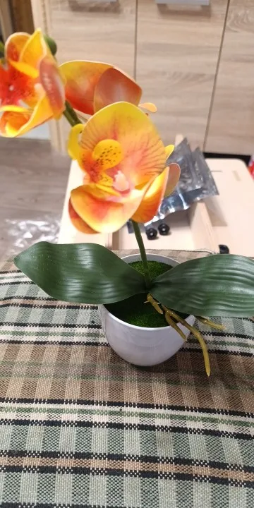 Bonsai Simulated Butterfly Orchid Artificial Potted Plant Desk photo review