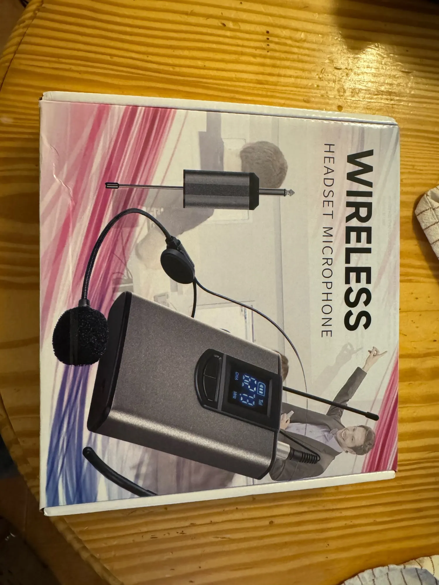 Portable Wireless Headset Microphone+Lavalier Mic System Teaching Speech photo review