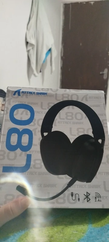 ATTACK SHARK L80 180g Ultra-Light Gaming Headset, Pluggable photo review