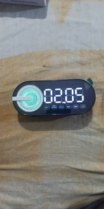 Alarm Clock Caixa De Som Bluetooth Speaker Portable photo review