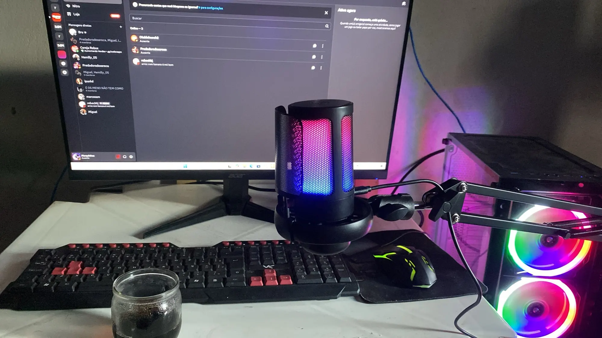 USB Condenser Microphone RGB Esports Game Call Recording photo review