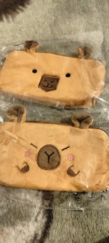 Cute Capibala Plush Pencil Case, Large Capacity Pencil photo review