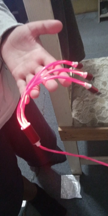 Glowing LED 3 IN 1 Cable For Samsung photo review