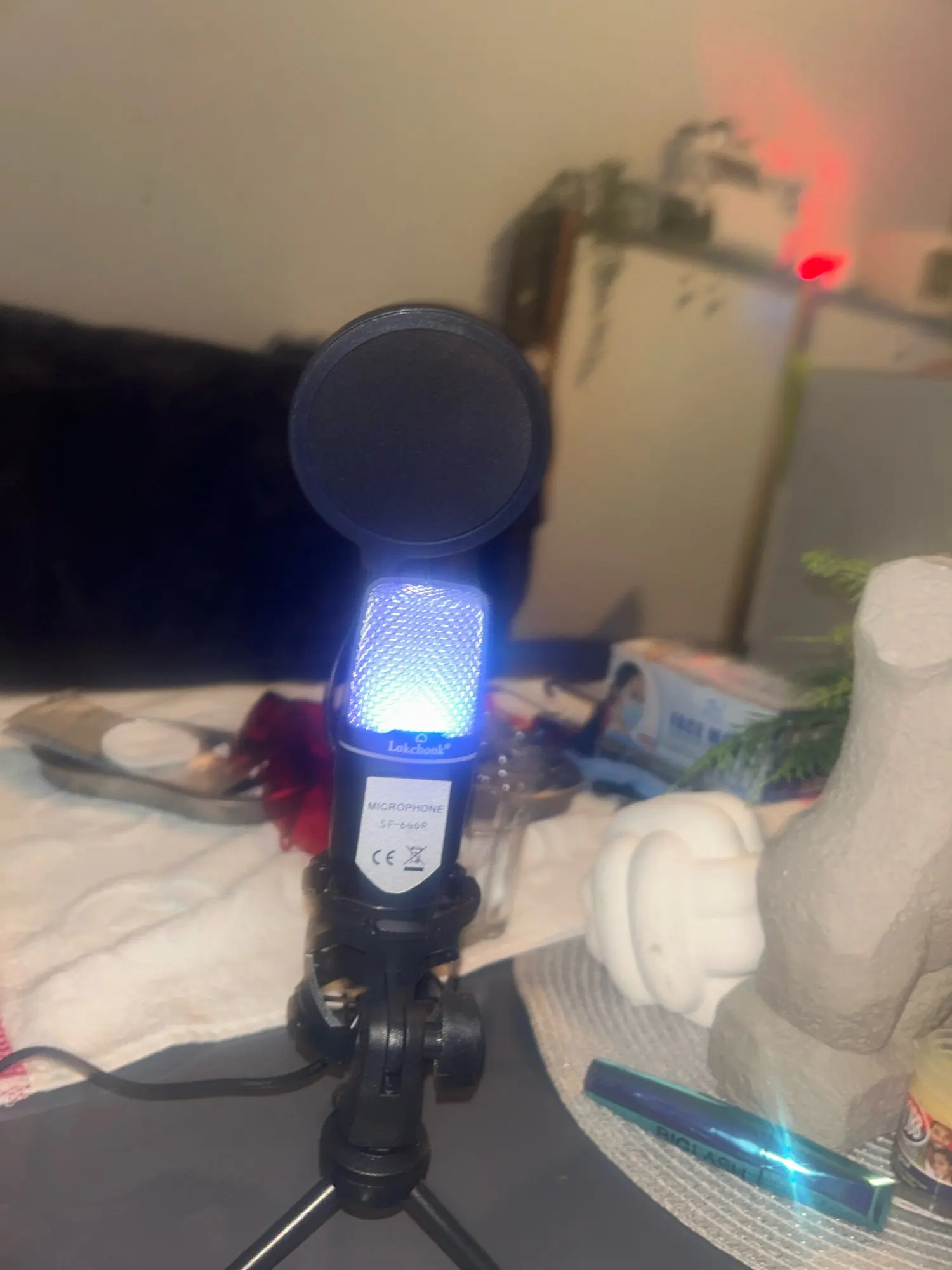 USB Microphone RGB Microfone Condensador Wire Gaming Mic photo review