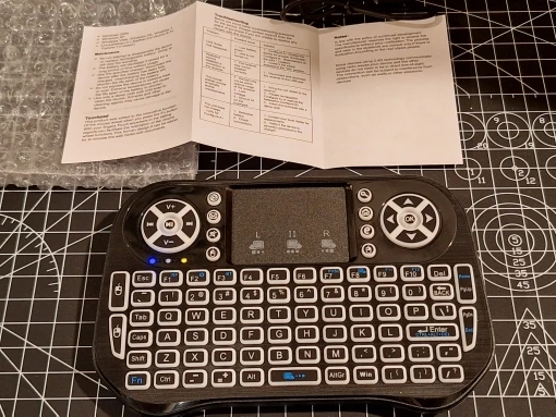 Bluetooth Wireless Mini Keyboard Backlit 2.4G USB English photo review